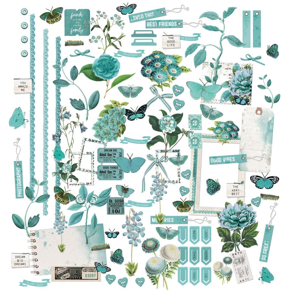 Color Swatch: Teal Laser Cut Outs