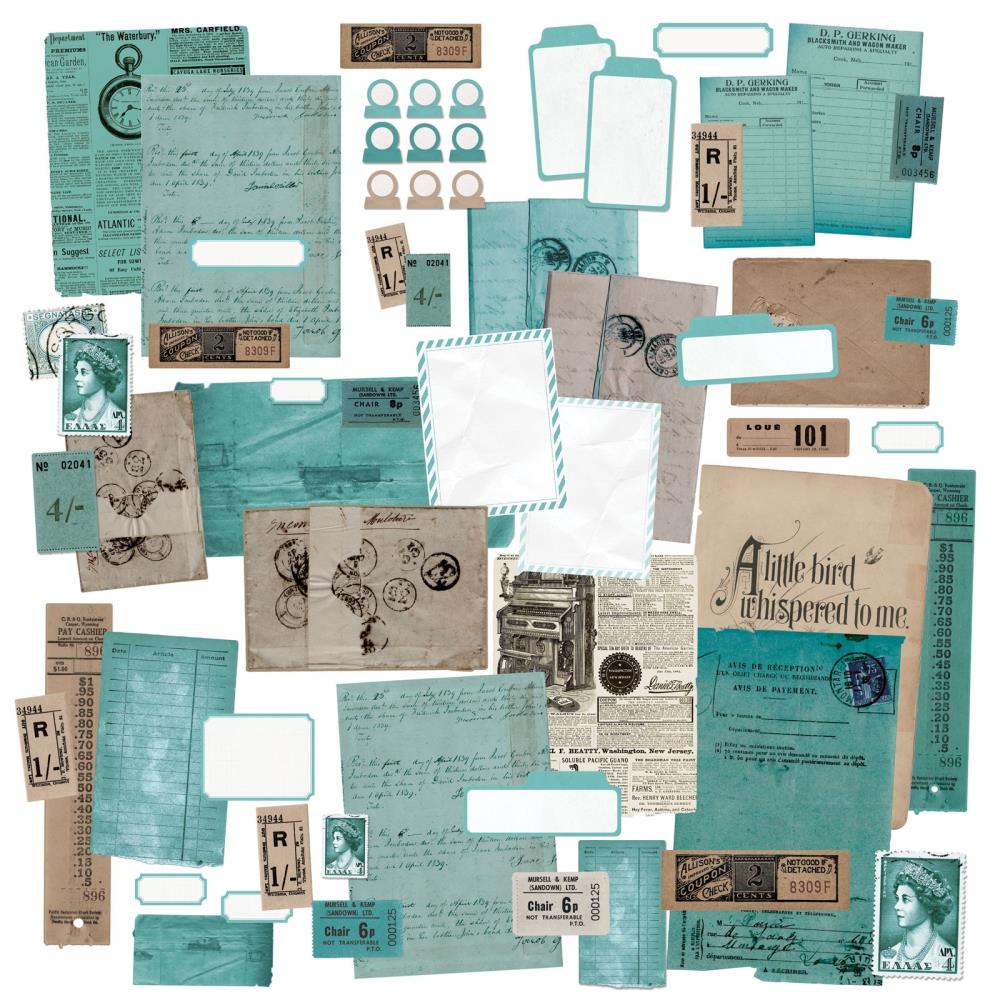 Color Swatch Teal Ephemera Stackers