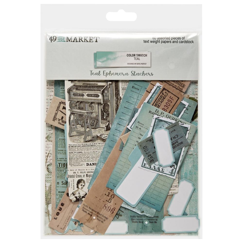 Color Swatch Teal Ephemera Stackers