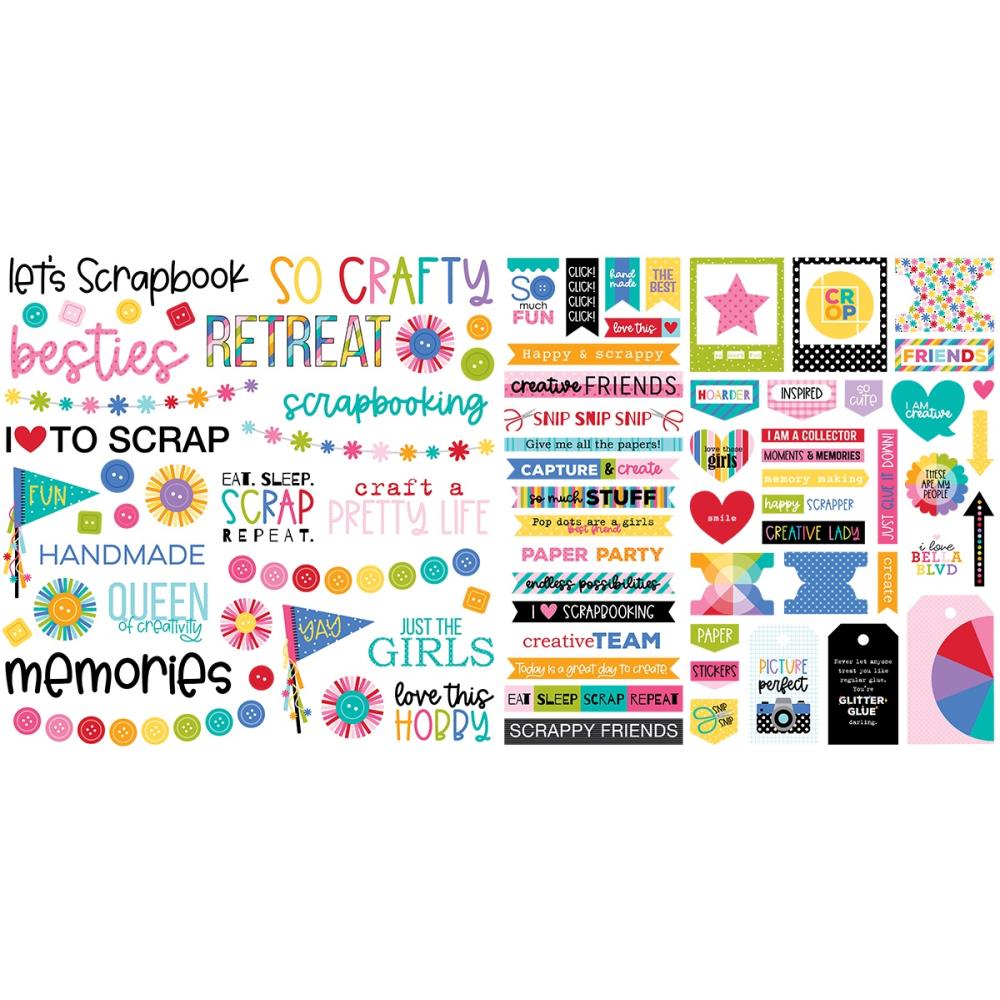 Bella Blvd - Ephemera WORDS - Let's Scrapbook!