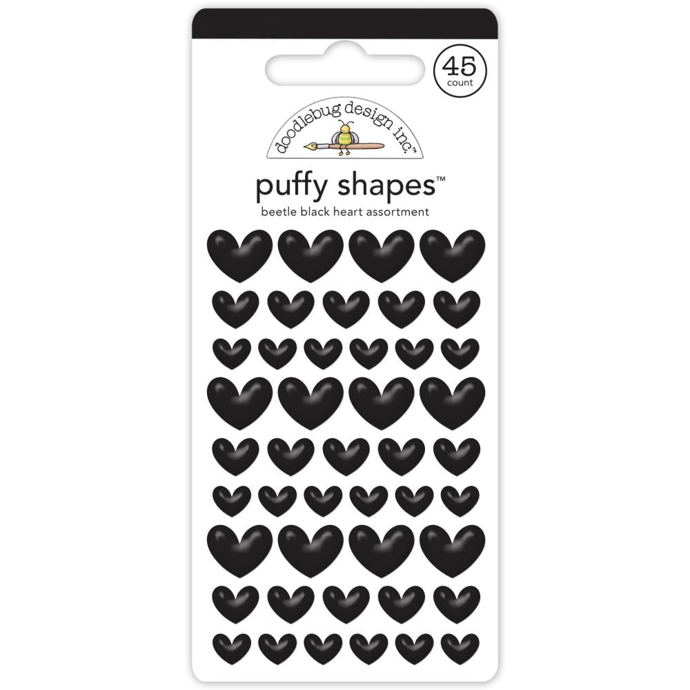 Beetle Black Heart - Puffy Shapes