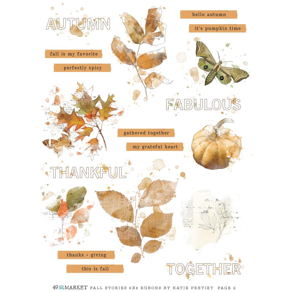 Vintage Bits - Rub-On Transfer Set -Fall Stories
