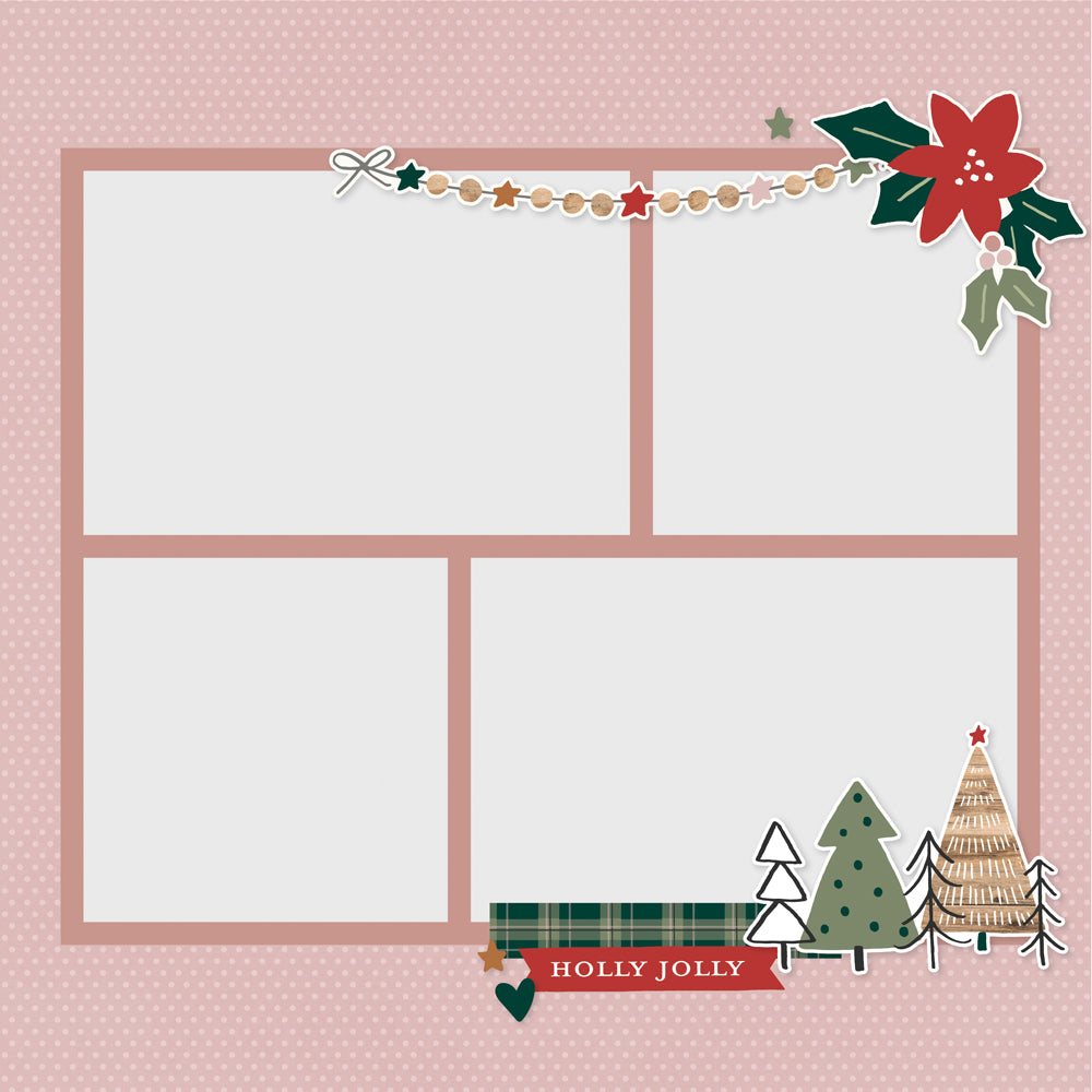 Simple Pages Page Pieces - Boho Christmas