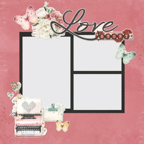 Simple Pages Page Pieces - Simple Vintage Love Story