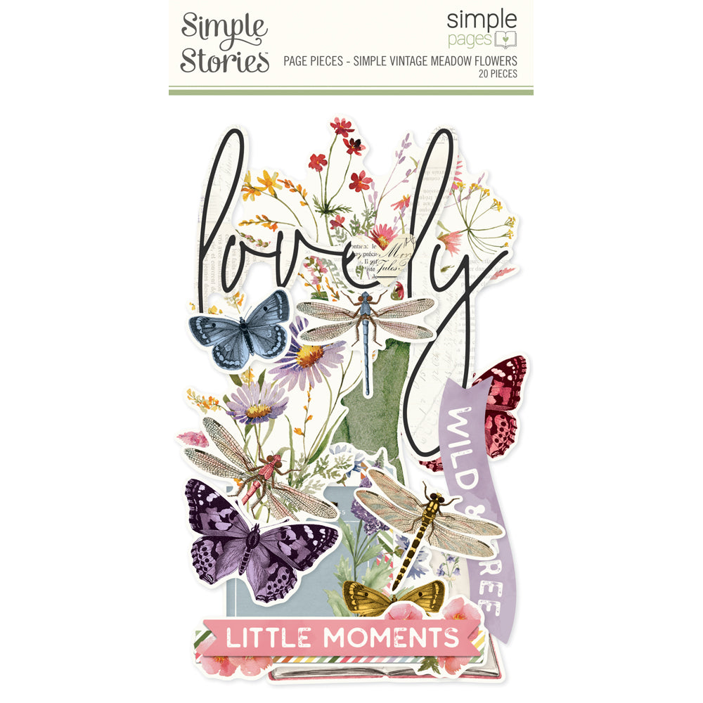 ple Vintage Meadow Flowers - Simple Pages Page Pieces