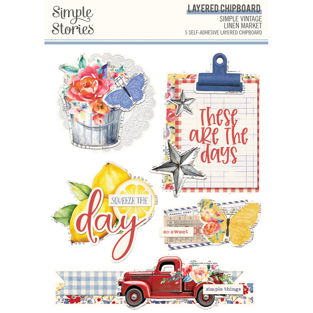 Simple Vintage Layered Chipboard