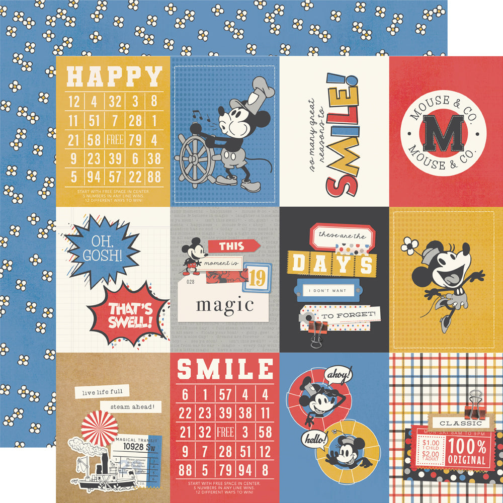 Say Cheese Classic Mouse - 3x4 Elements - 12x12 Double Side Cardstock