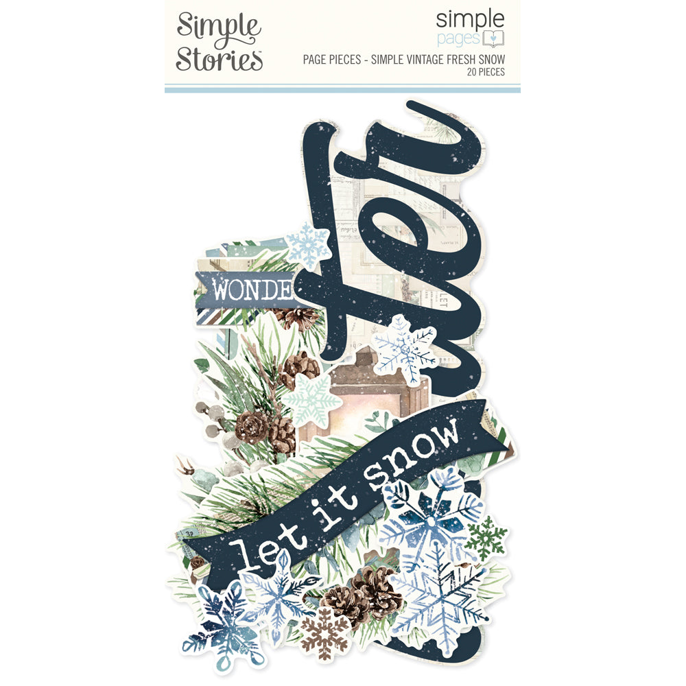 Simple Pages Page Pieces - Simple Vintage Fresh Snow