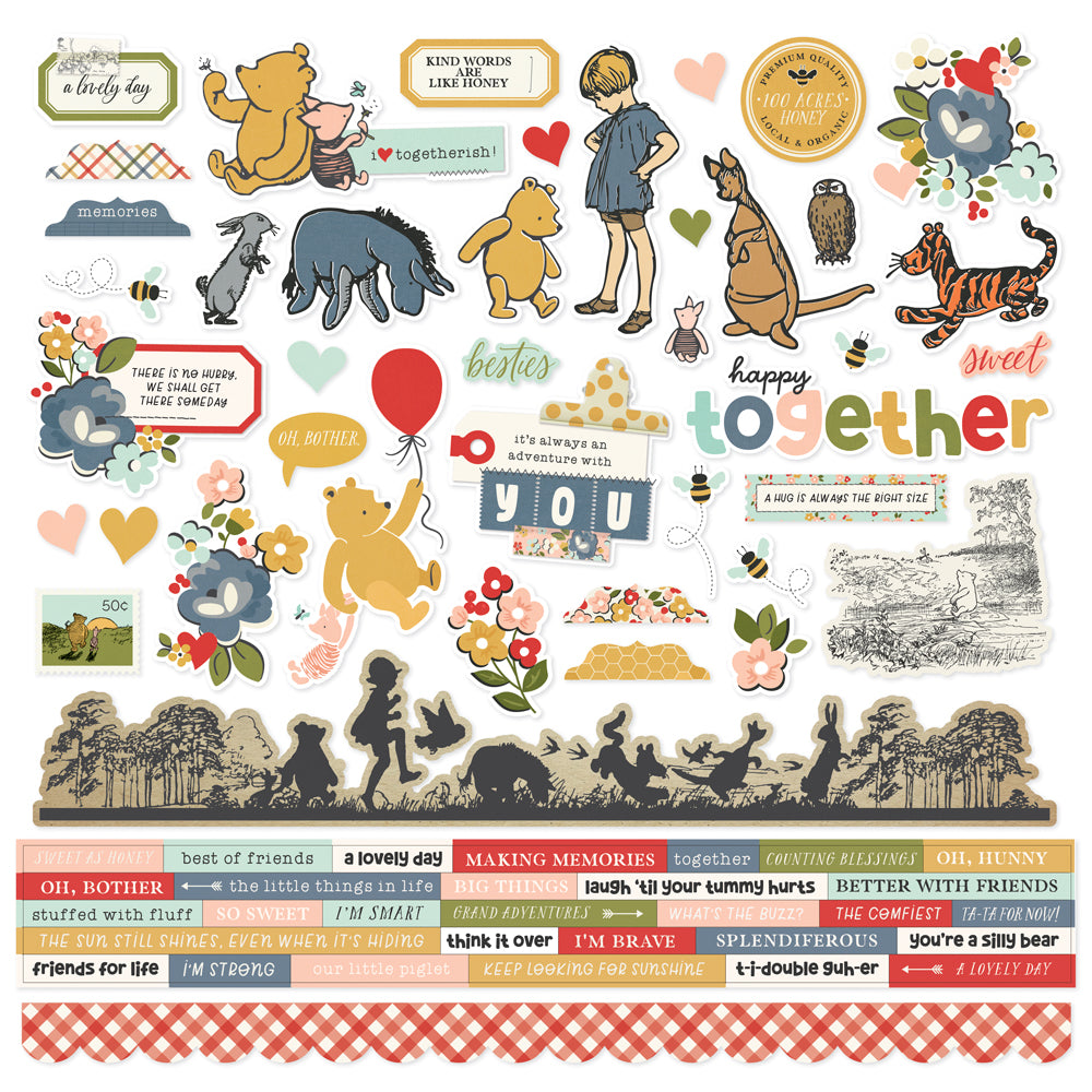 Say Cheese Classic Pooh - Cardstock Stickers