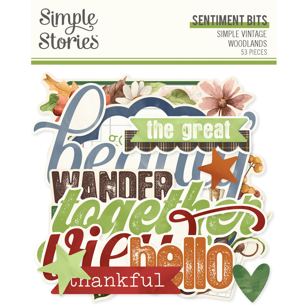 Simple Vintage Woodlands - Sentiment Bits & Pieces