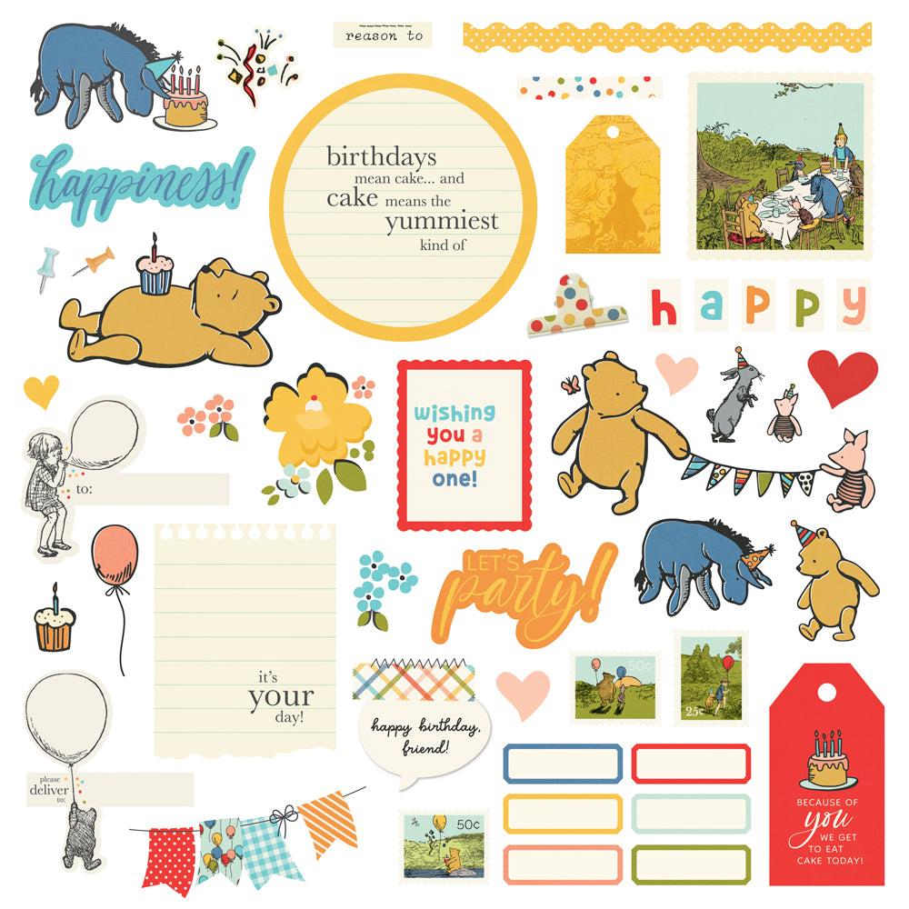 Say Cheese Classic Pooh Birthday - Simple Cards Card Kit