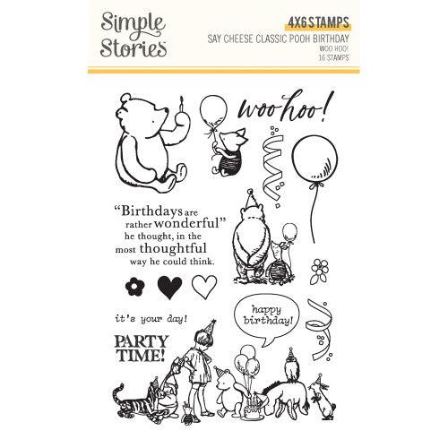 Say Cheese Classic Pooh Birthday - Stamps Woo Hoo! **PREORDER**