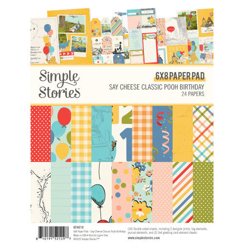 Say Cheese Classic Pooh Birthday - 6x8 Pad **PREORDER**