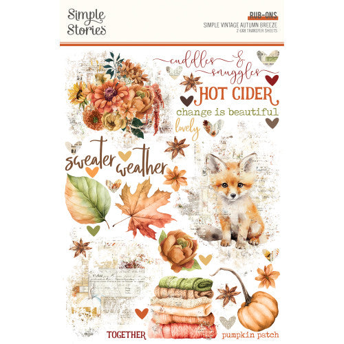 Simple Vintage Autumn Breeze - Rub Ons **PREORDER**