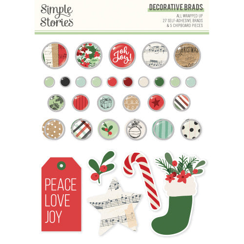 All Wrapped Up- Decorative Brads ** PREORDER**