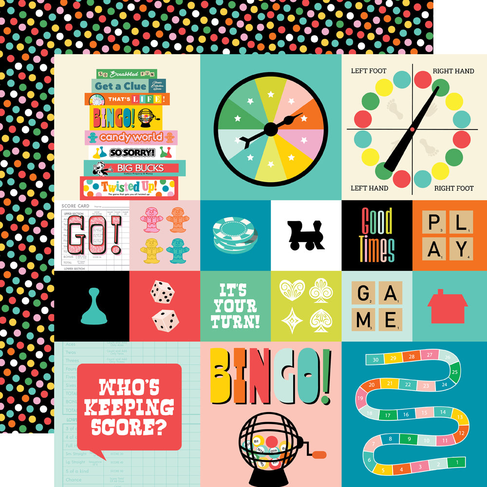 Game Night 2x2/4x4 Elements Paper