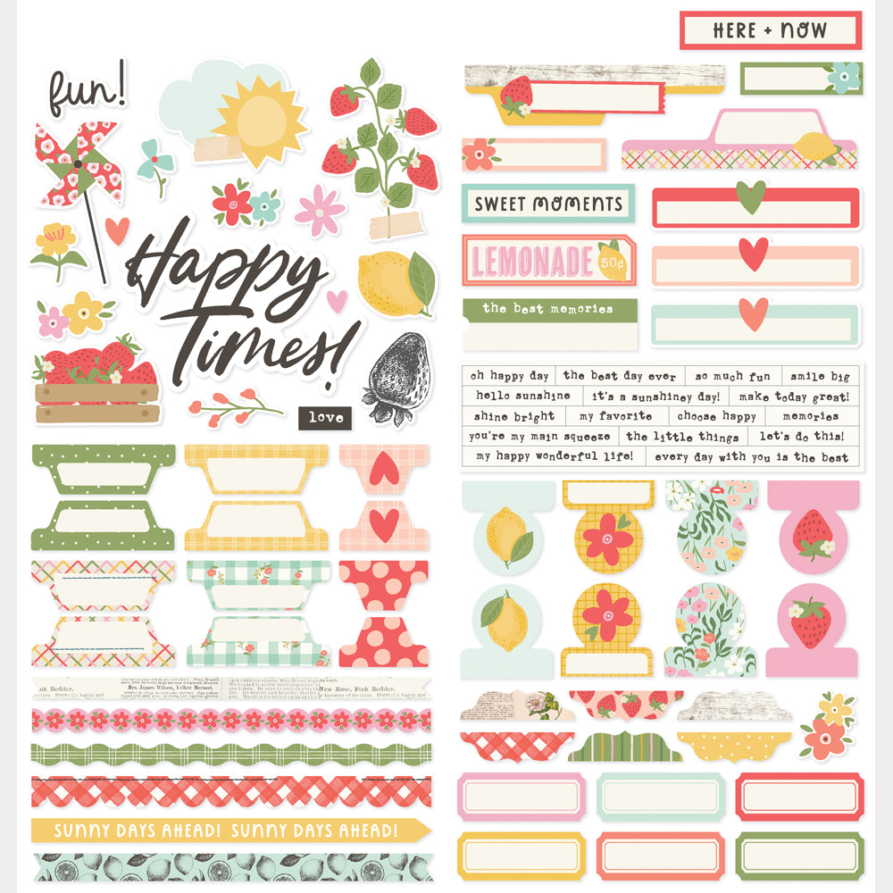 Pink Lemonade - Cardstock Stickers Basics