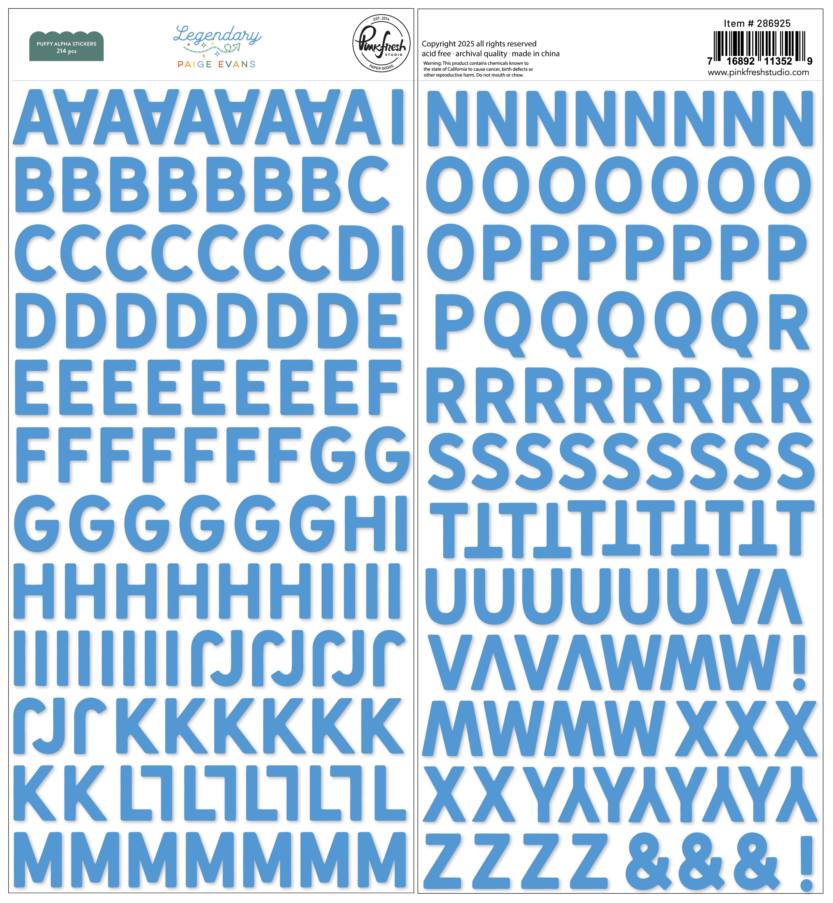 Legendary Puffy Alpha Stickers