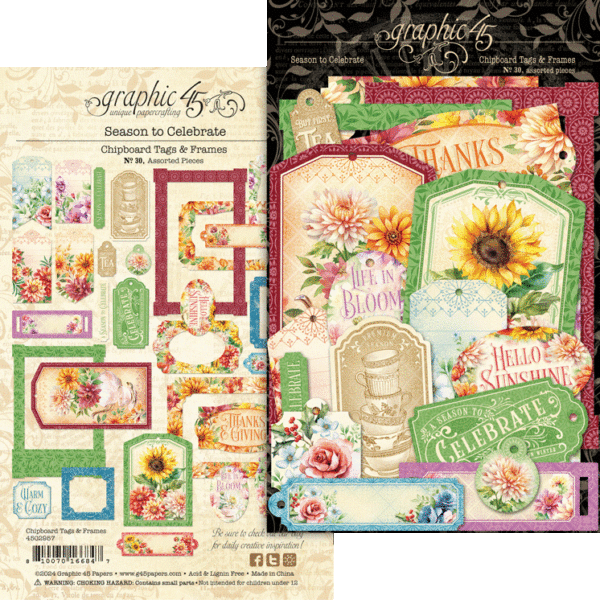 Season to Celebrate Chipboard Tags & Frames