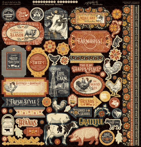 Graphic 45 Farmhouse Keepsake Kit