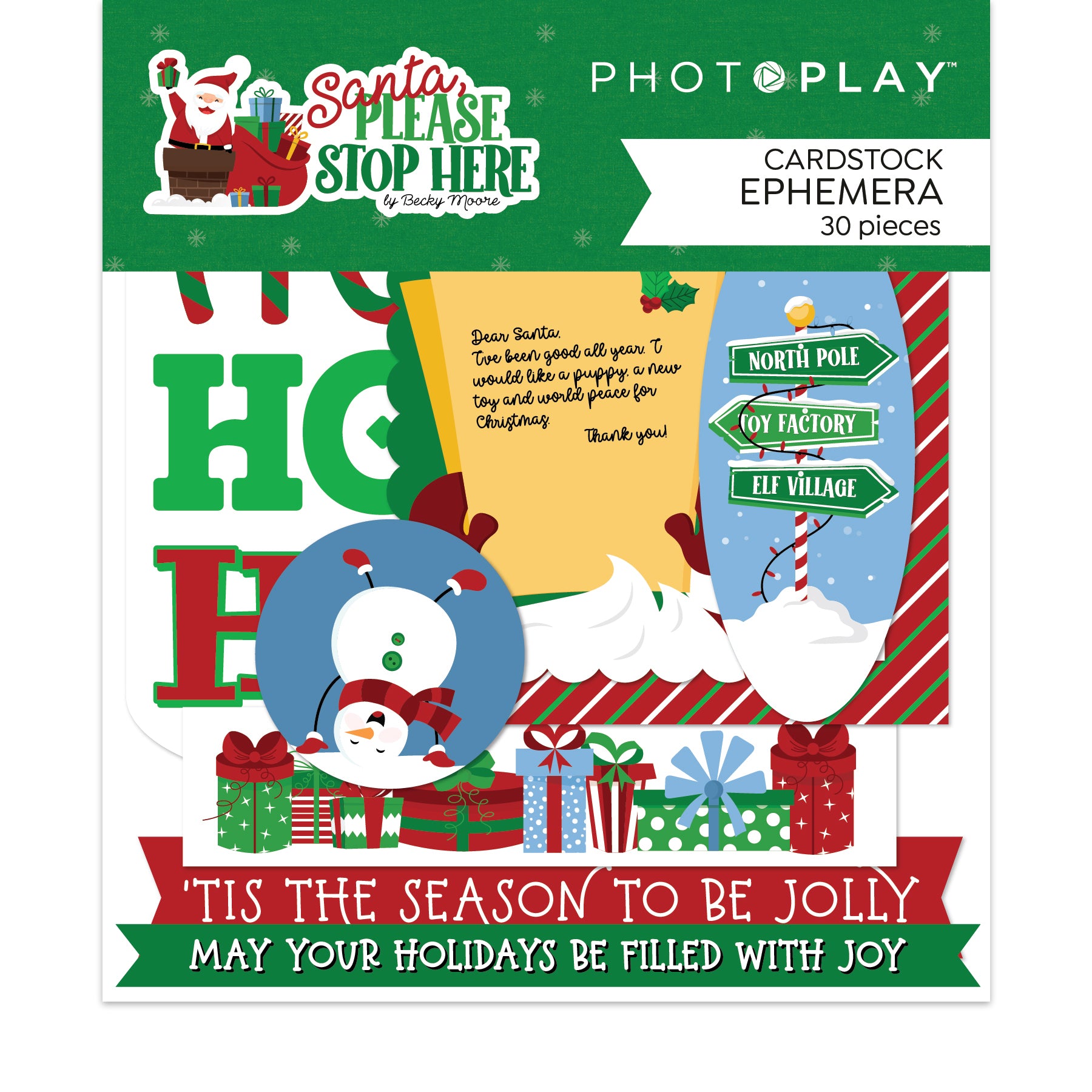 Santa Please Stop Here Ephemera