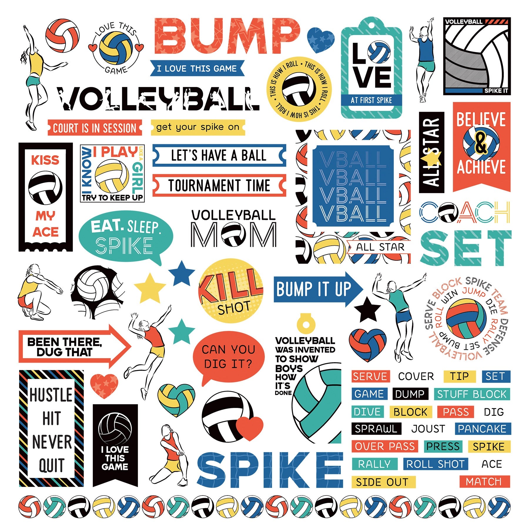 MVP Volleyball 12"X12" Element Sticker