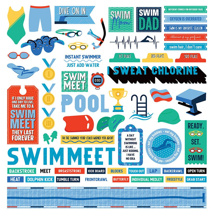 MVP Swimming 12"X12" Element Sticker
