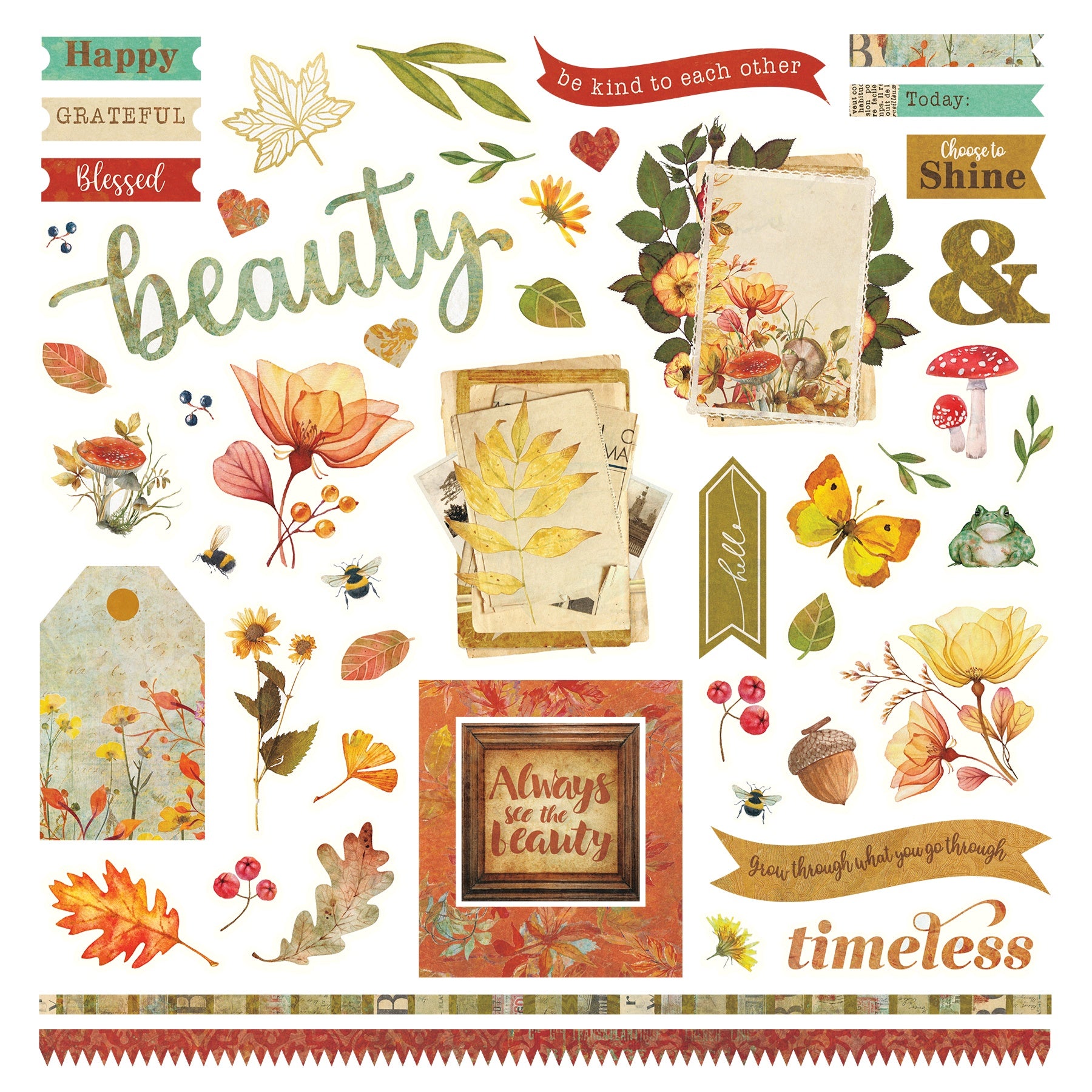 Meadow's Glow Stickers 12"X12"-Elements