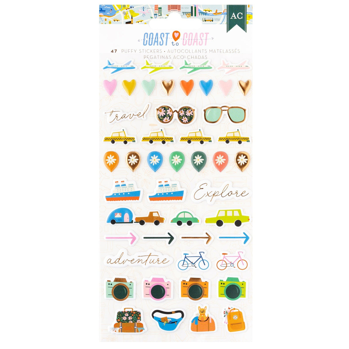 Coast-To-Coast Puffy Stickers