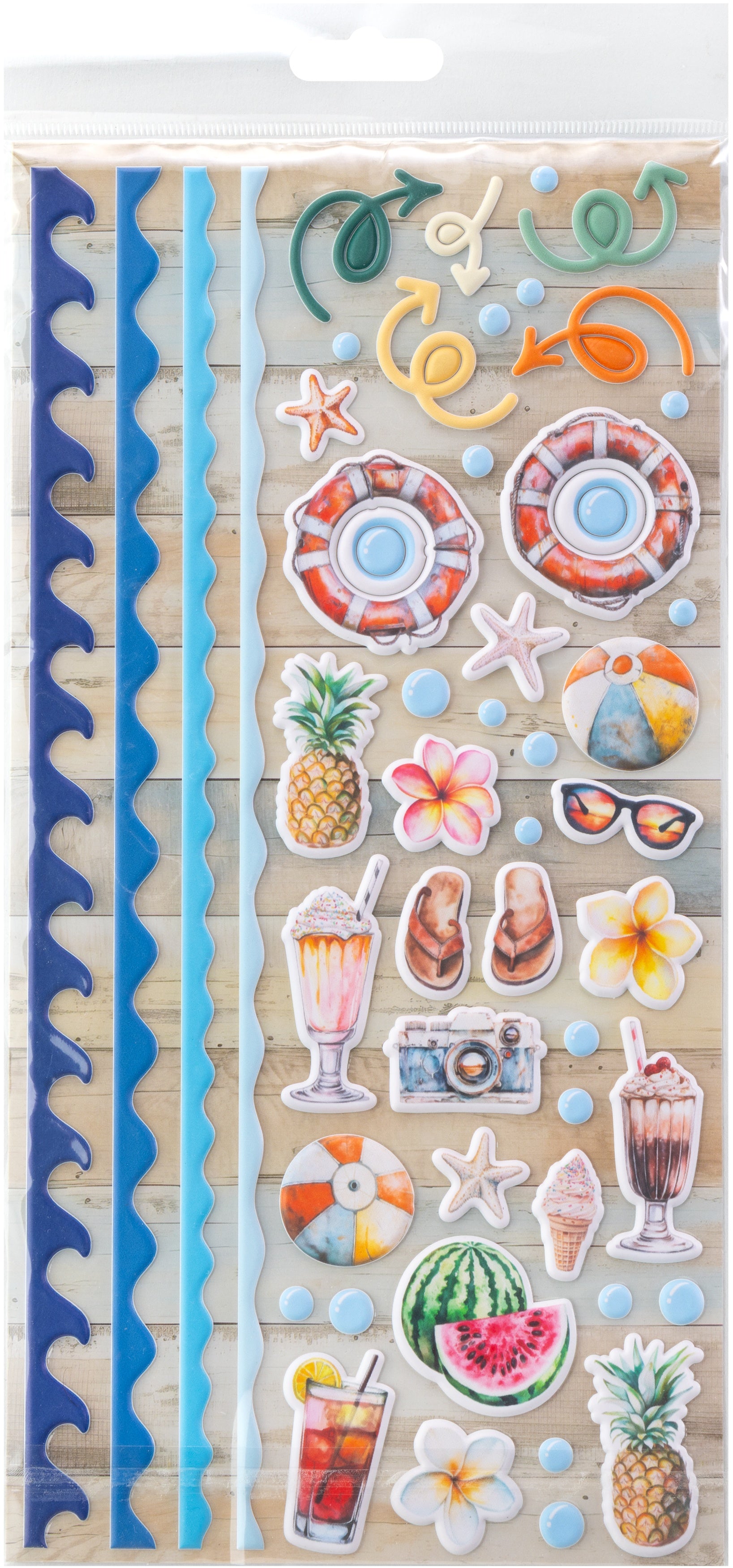 49 And Market Puffy Stickers Beach Vibes