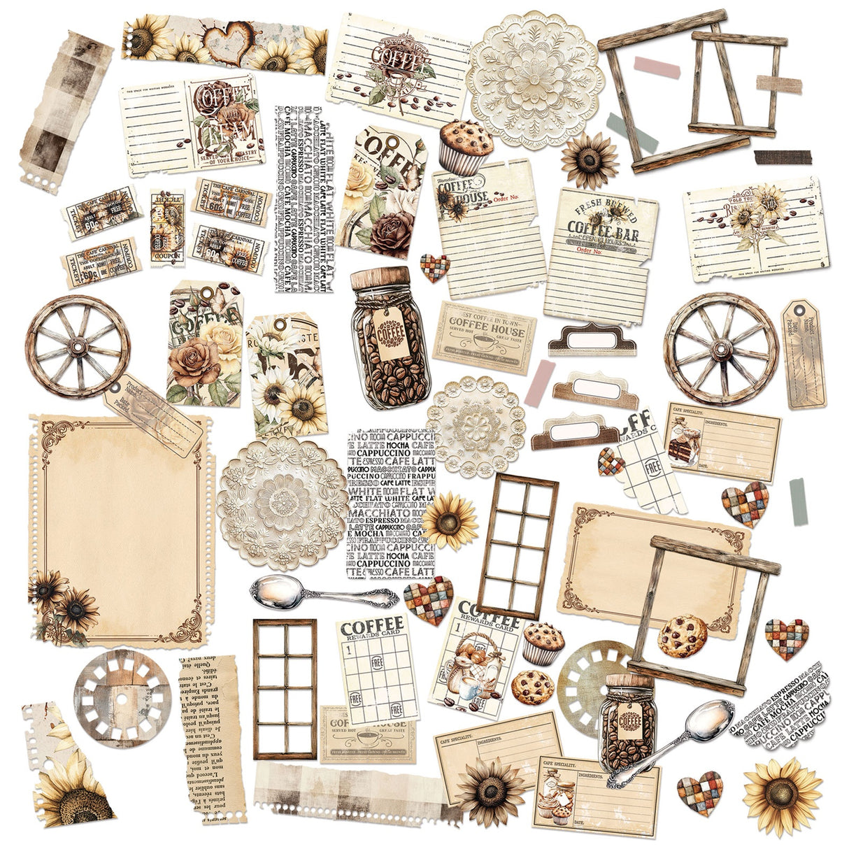 49 and Market - Country Heart Café Die Cut Elements **PRE-ORDER**