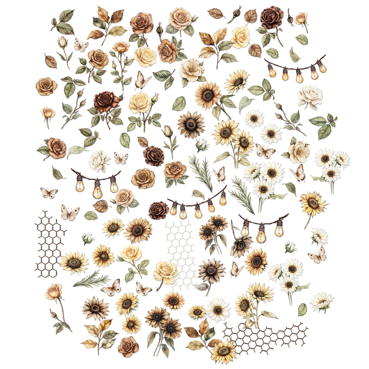 49 and Market - Country Heart Café Laser Cut Wildflowers **PRE-ORDER**