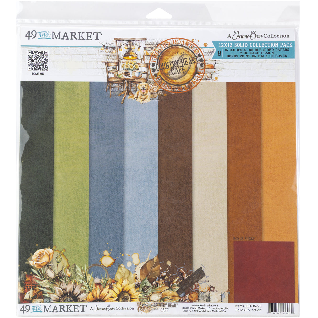 49 and Market - Country Heart Café 12x12 Solids Collection Pack **PRE-ORDER**