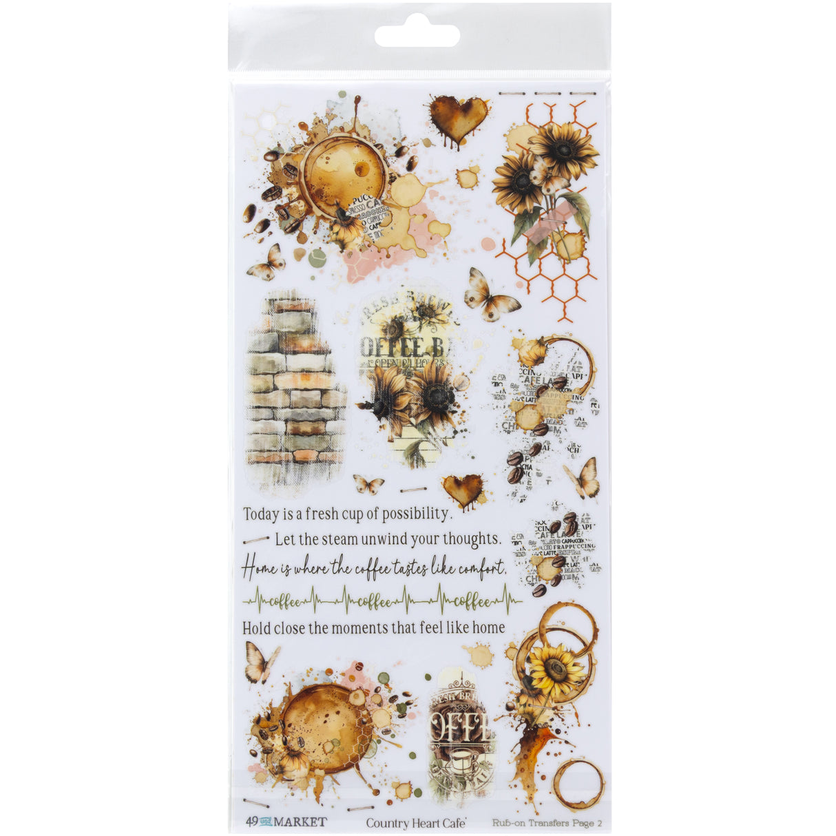 49 and Market - Country Heart Café Blendable Rub-On Transfers **PRE-ORDER**