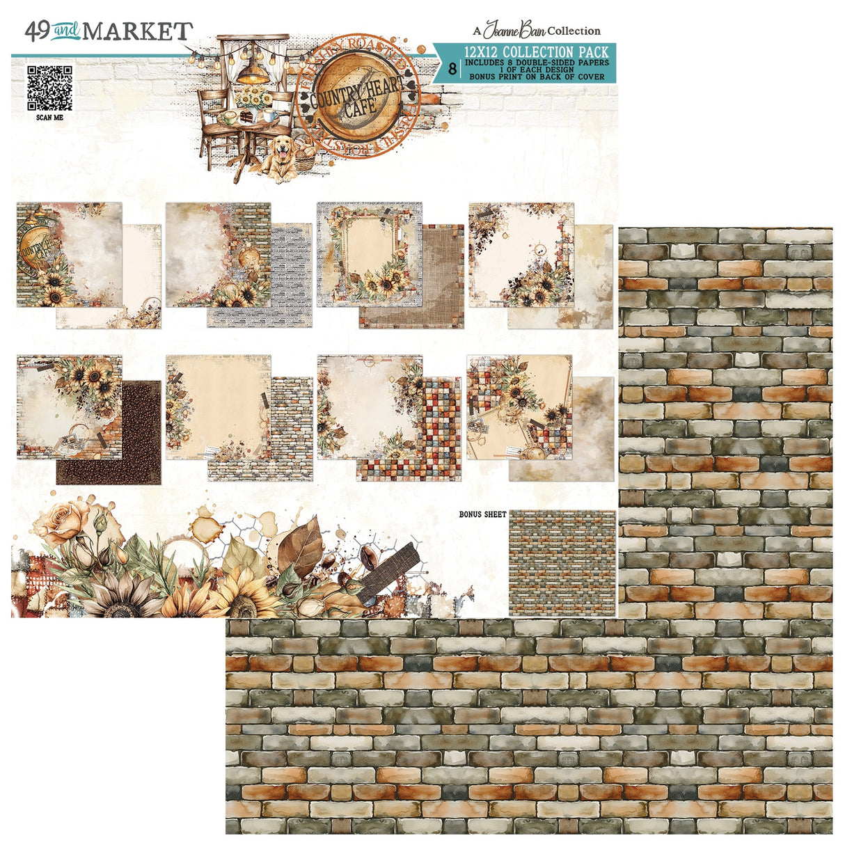 49 and Market - Country Heart Café 12x12 Collection Pack **PRE-ORDER**