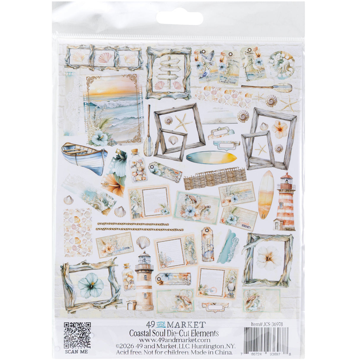 49 and Market - Coastal Soul Die Cut Elements **PRE-ORDER**