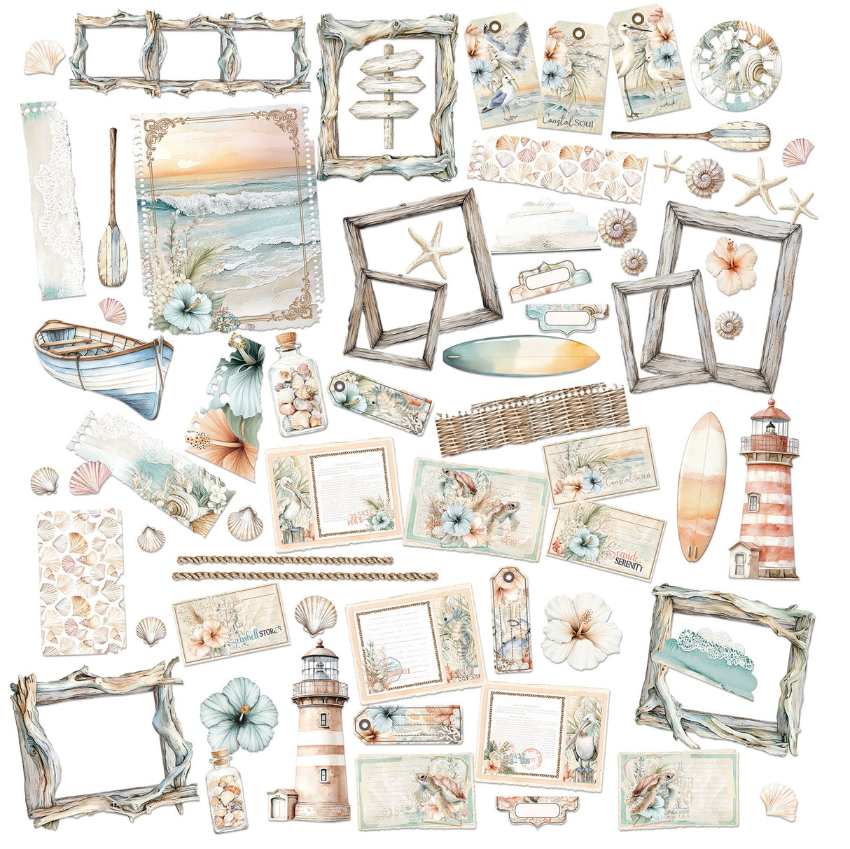 49 and Market - Coastal Soul Die Cut Elements **PRE-ORDER**