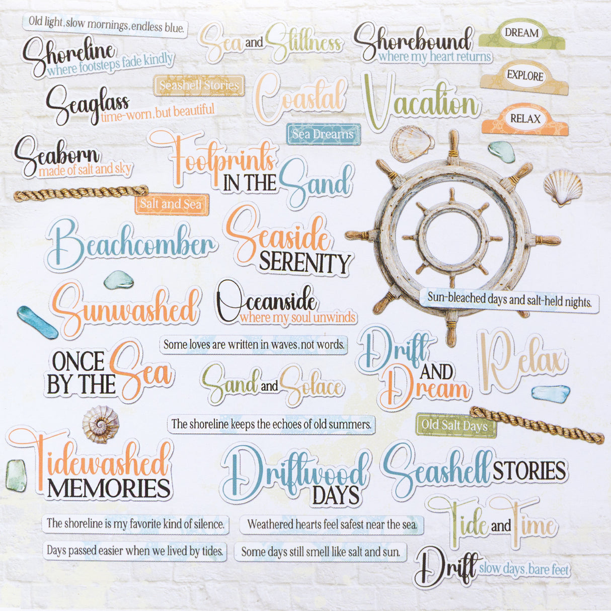 49 and Market - Coastal Soul Chipboard Assortment **PRE-ORDER**