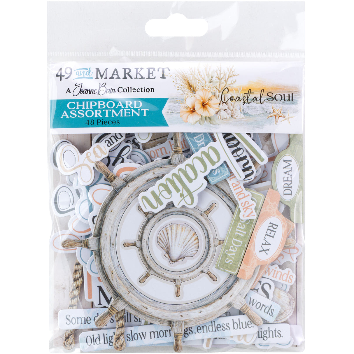 49 and Market - Coastal Soul Chipboard Assortment **PRE-ORDER**
