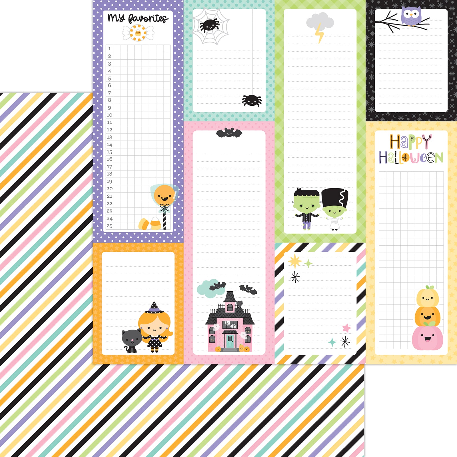 Candy Sticks double-sided cardstock - Sweet & Spooky