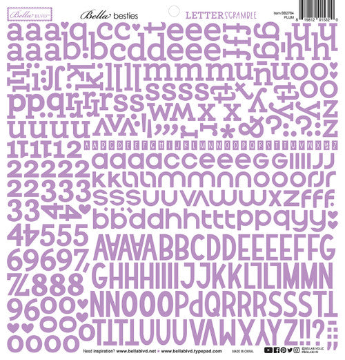 Plum Letter Scramble Alpha Stickers