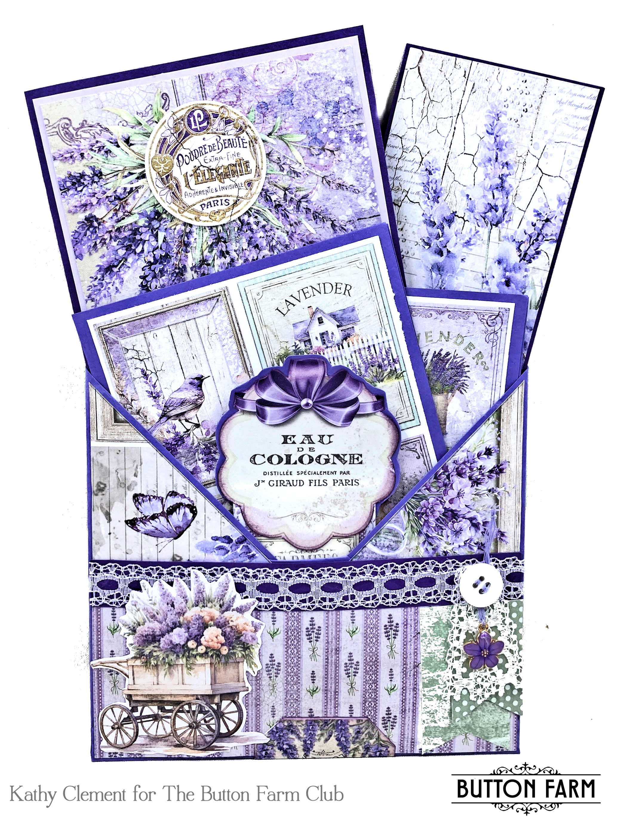 Ciao Bella Morning in Provence Card Kit by Kathy Clement - DIGITAL TUTORIAL