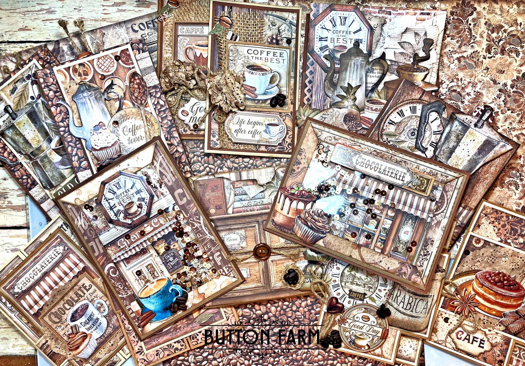 Coffee and Chocolate Card Kit by Kathy Clement - Digital Tutorial