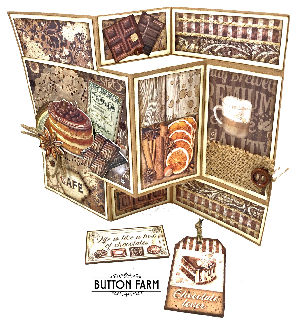 Coffee and Chocolate Card Kit by Kathy Clement - Digital Tutorial