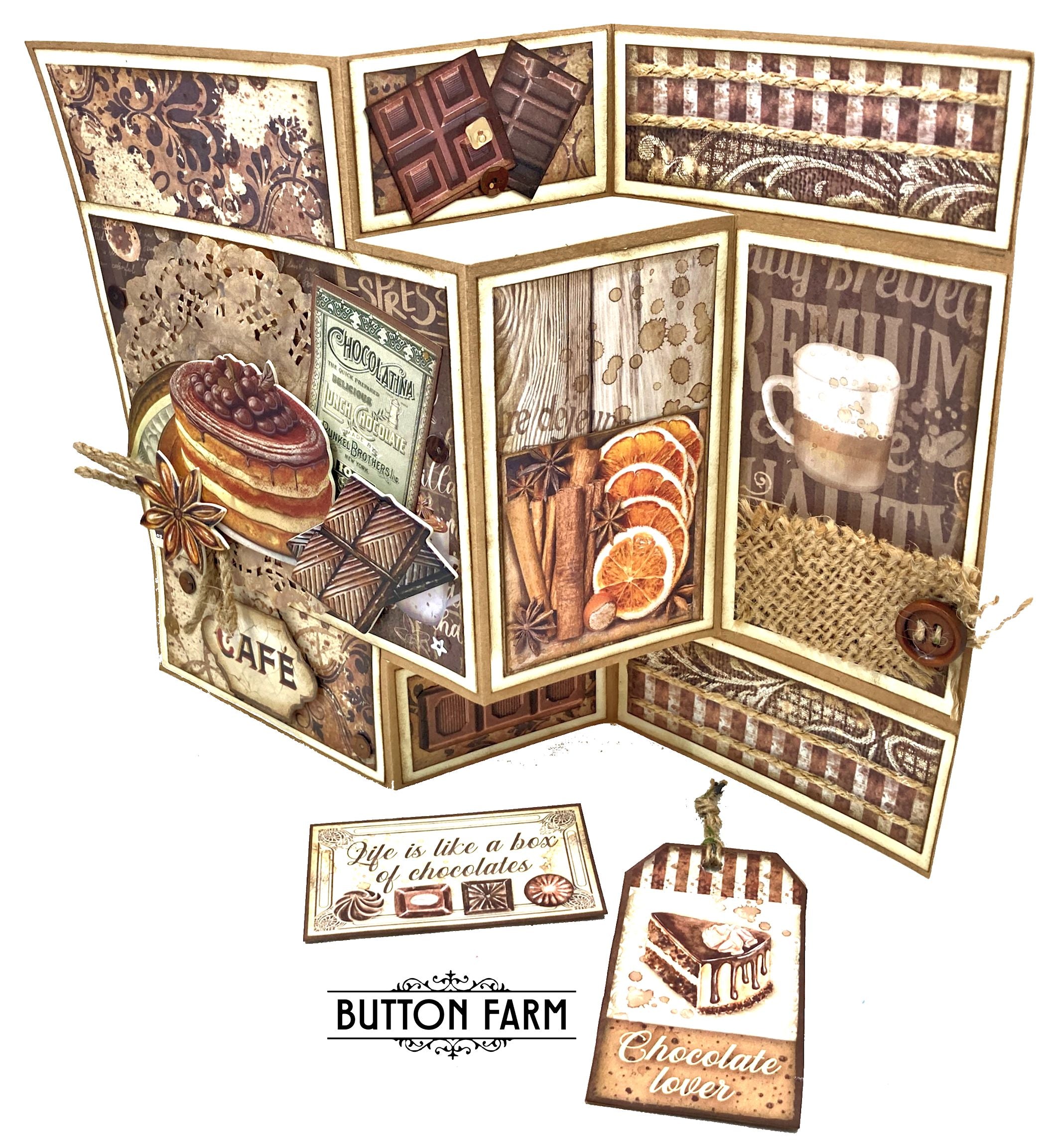 Coffee and Chocolate Card Kit by Kathy Clement - Digital Tutorial