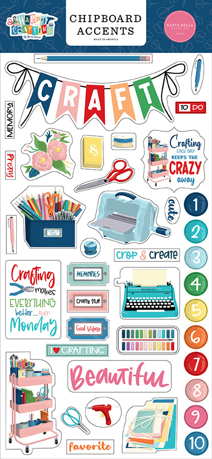 Happy Crafting 6x13 Chipboard Accents