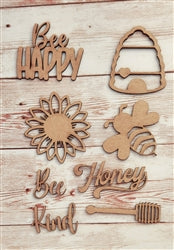Bee Happy chipboard punchout embellishment