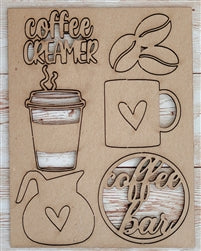 Coffee chipboard punchout embellishment
