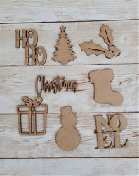 Noel chipboard punchout embellishment