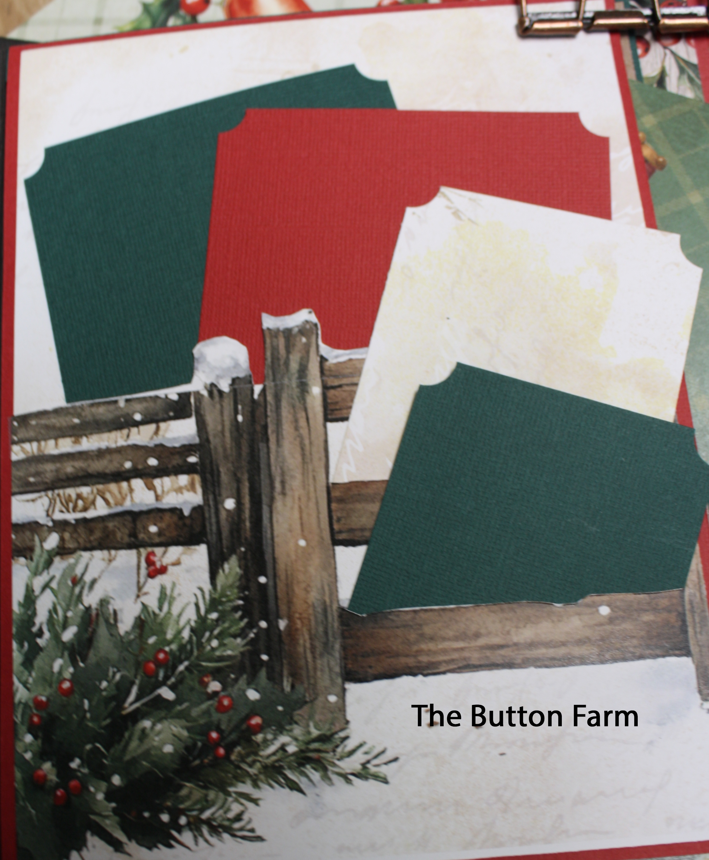 Paper Rose Christmas Tree Farm Mini-Book & Card Holder by Nancy Wethington